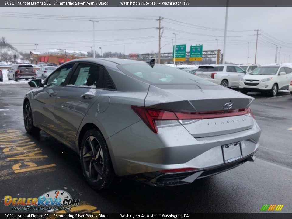 2021 Hyundai Elantra SEL Shimmering Silver Pearl / Black Photo #3