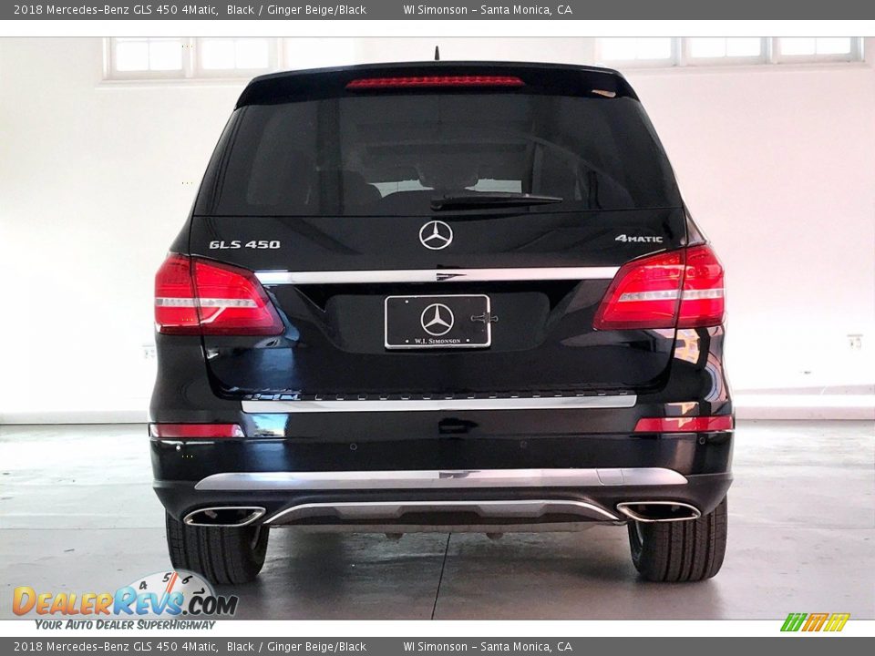 2018 Mercedes-Benz GLS 450 4Matic Black / Ginger Beige/Black Photo #3