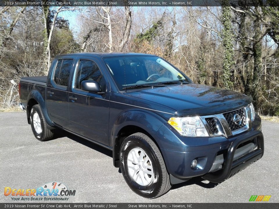 2019 Nissan Frontier SV Crew Cab 4x4 Arctic Blue Metallic / Steel Photo #4