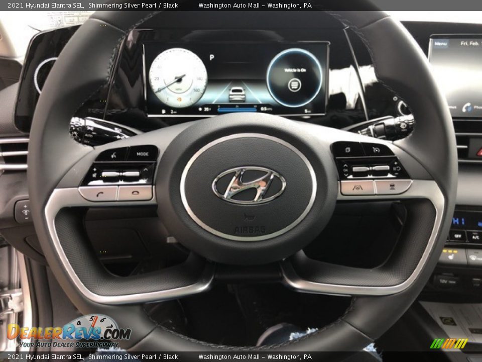 2021 Hyundai Elantra SEL Shimmering Silver Pearl / Black Photo #10