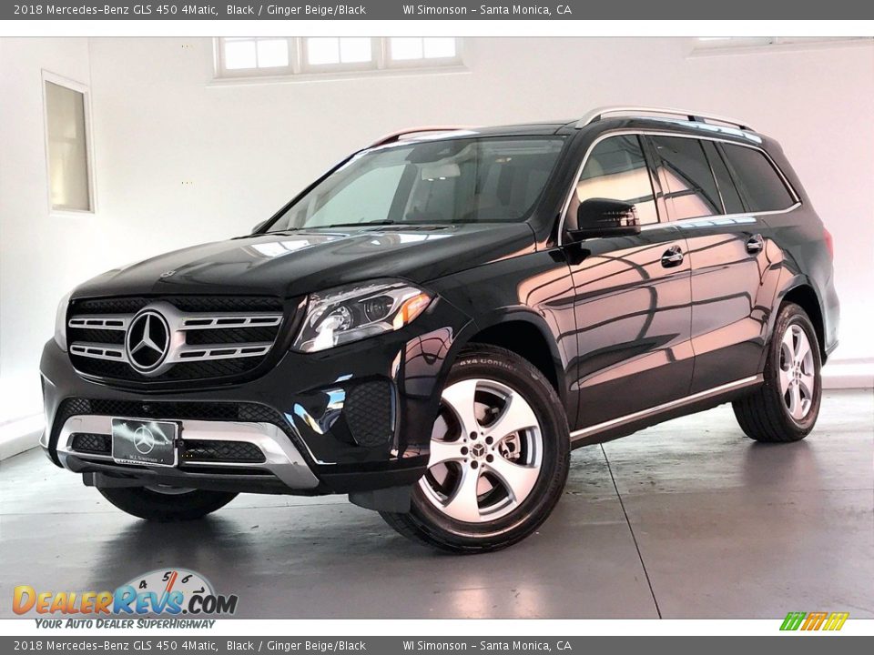 2018 Mercedes-Benz GLS 450 4Matic Black / Ginger Beige/Black Photo #12