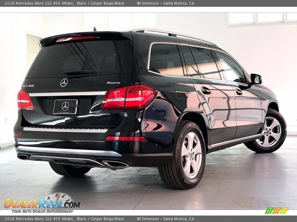 2018 Mercedes-Benz GLS 450 4Matic Black / Ginger Beige/Black Photo #13