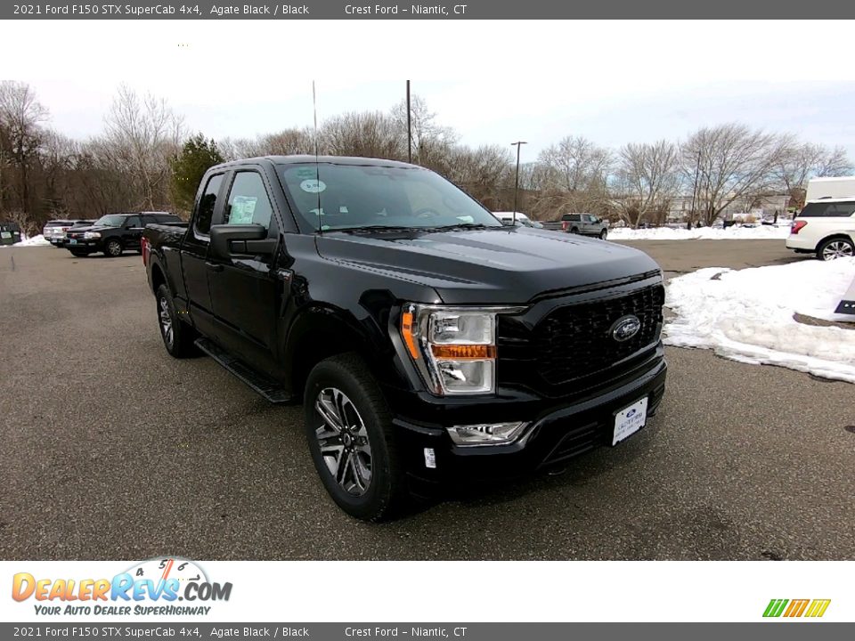 2021 Ford F150 STX SuperCab 4x4 Agate Black / Black Photo #1