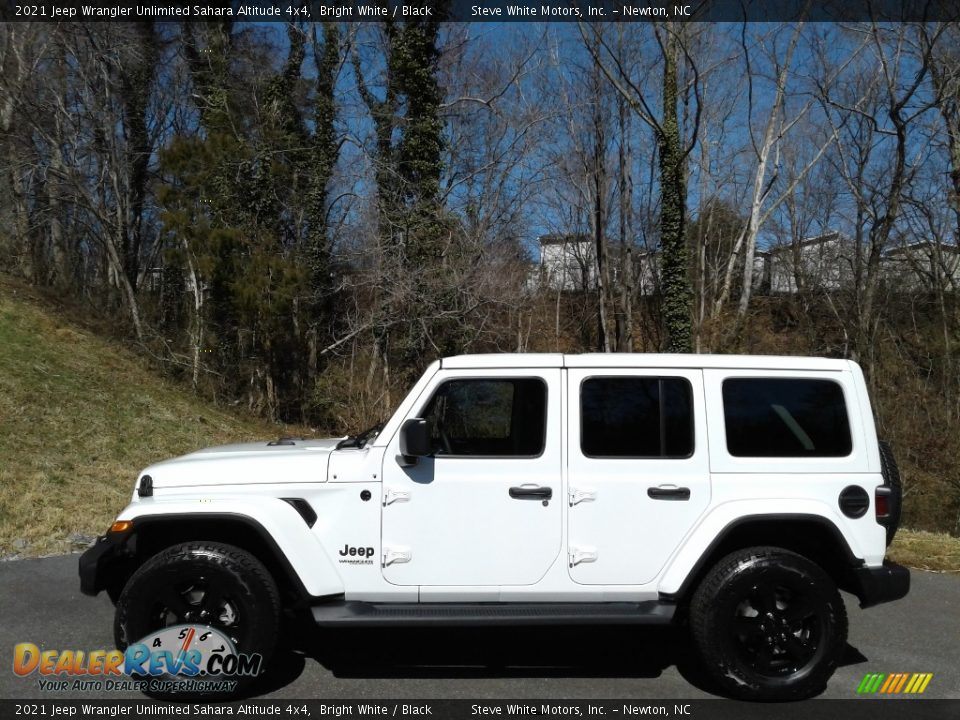 2021 Jeep Wrangler Unlimited Sahara Altitude 4x4 Bright White / Black Photo #1