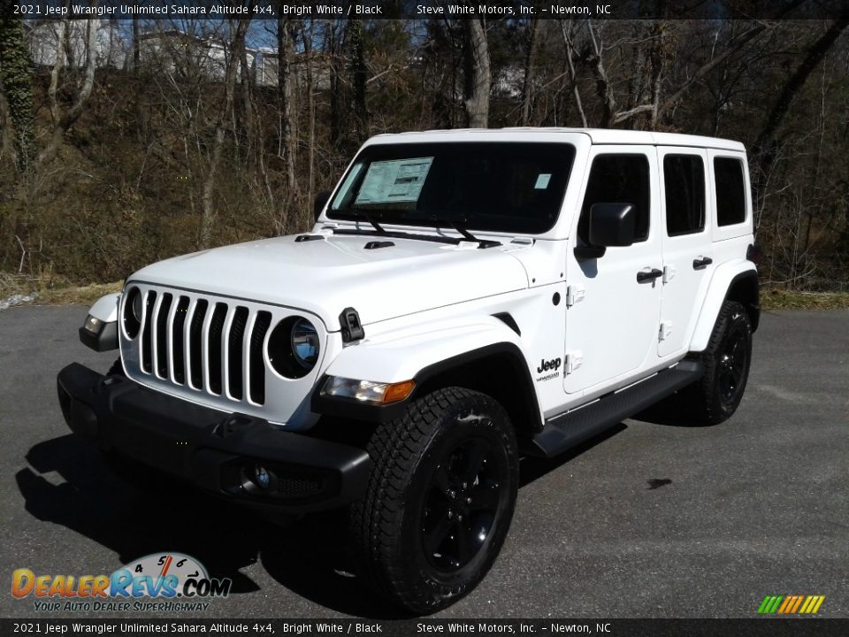 2021 Jeep Wrangler Unlimited Sahara Altitude 4x4 Bright White / Black Photo #2