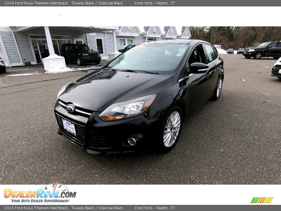 2014 Ford Focus Titanium Hatchback Tuxedo Black / Charcoal Black Photo #3