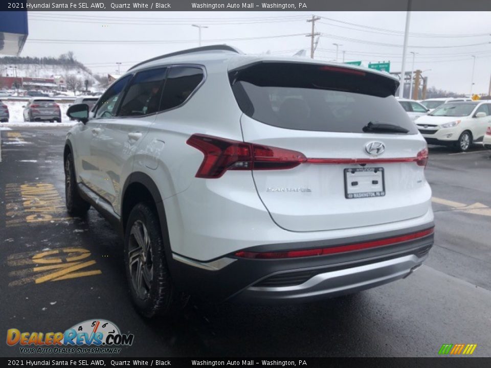 2021 Hyundai Santa Fe SEL AWD Quartz White / Black Photo #3