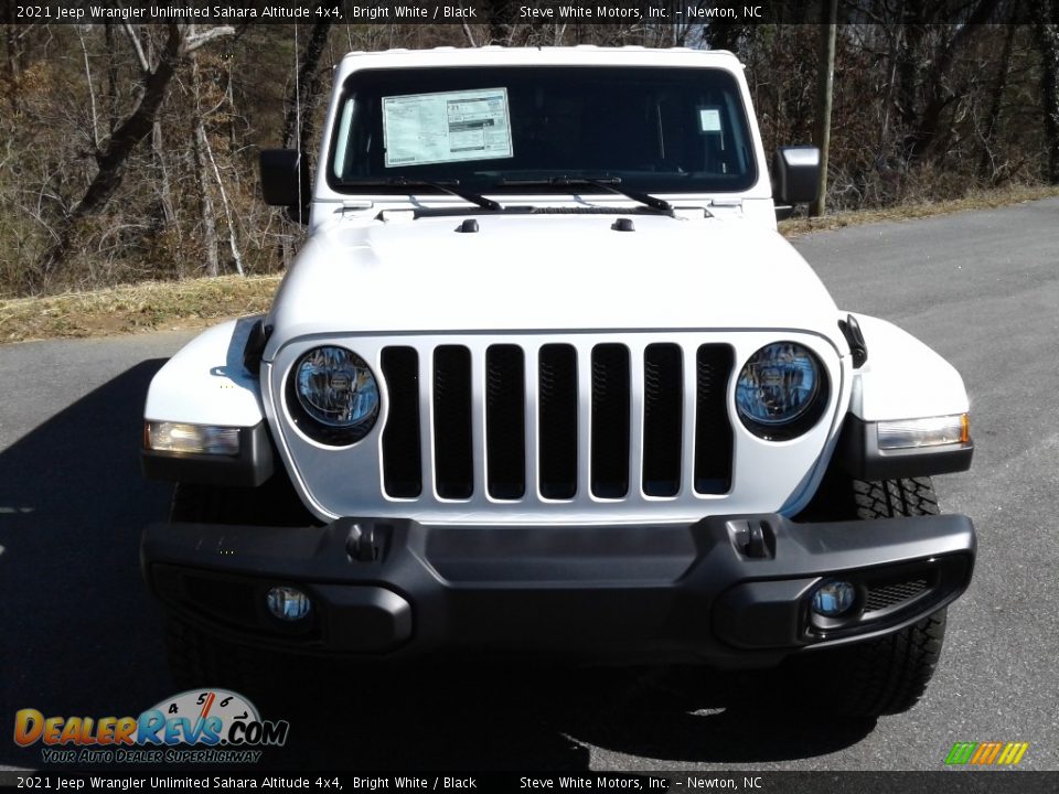 2021 Jeep Wrangler Unlimited Sahara Altitude 4x4 Bright White / Black Photo #3