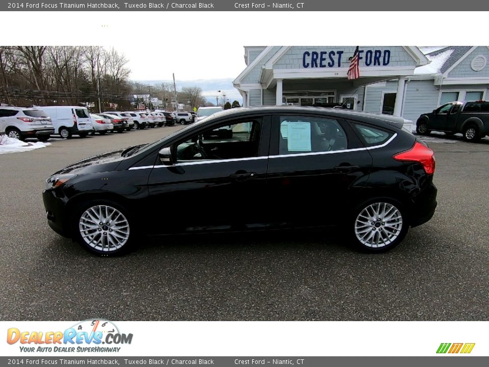 2014 Ford Focus Titanium Hatchback Tuxedo Black / Charcoal Black Photo #4