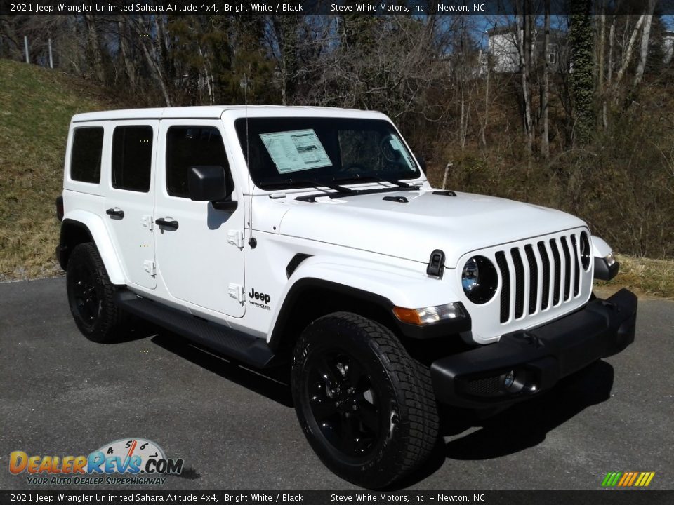 2021 Jeep Wrangler Unlimited Sahara Altitude 4x4 Bright White / Black Photo #4