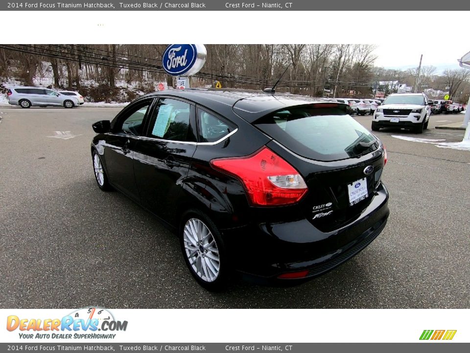 2014 Ford Focus Titanium Hatchback Tuxedo Black / Charcoal Black Photo #5