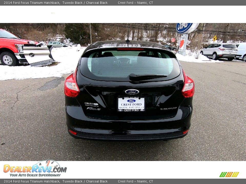 2014 Ford Focus Titanium Hatchback Tuxedo Black / Charcoal Black Photo #6