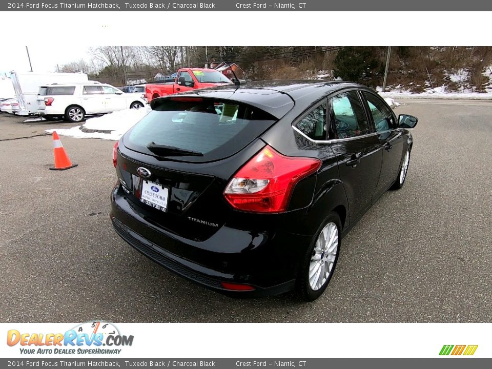 2014 Ford Focus Titanium Hatchback Tuxedo Black / Charcoal Black Photo #7
