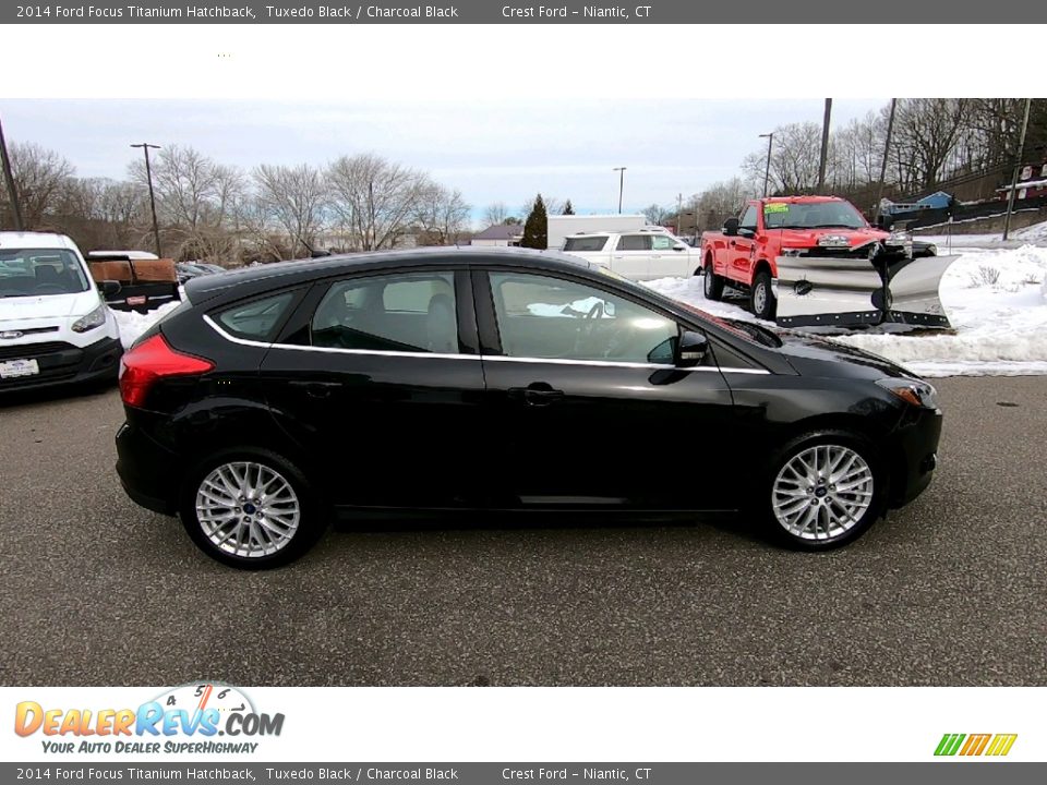 2014 Ford Focus Titanium Hatchback Tuxedo Black / Charcoal Black Photo #8