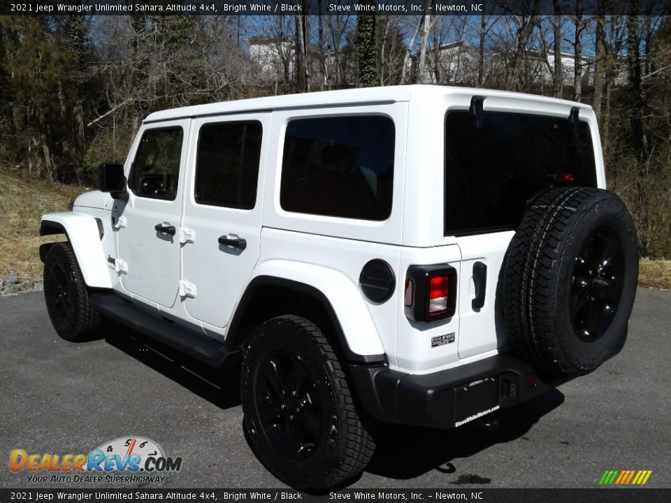 2021 Jeep Wrangler Unlimited Sahara Altitude 4x4 Bright White / Black Photo #8