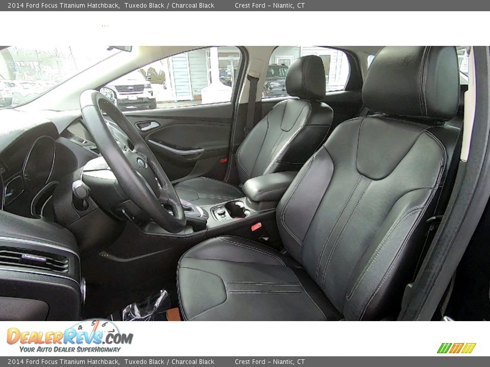 2014 Ford Focus Titanium Hatchback Tuxedo Black / Charcoal Black Photo #12