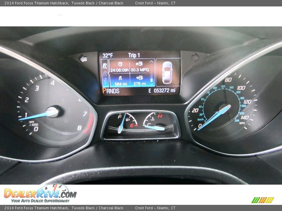 2014 Ford Focus Titanium Hatchback Tuxedo Black / Charcoal Black Photo #14