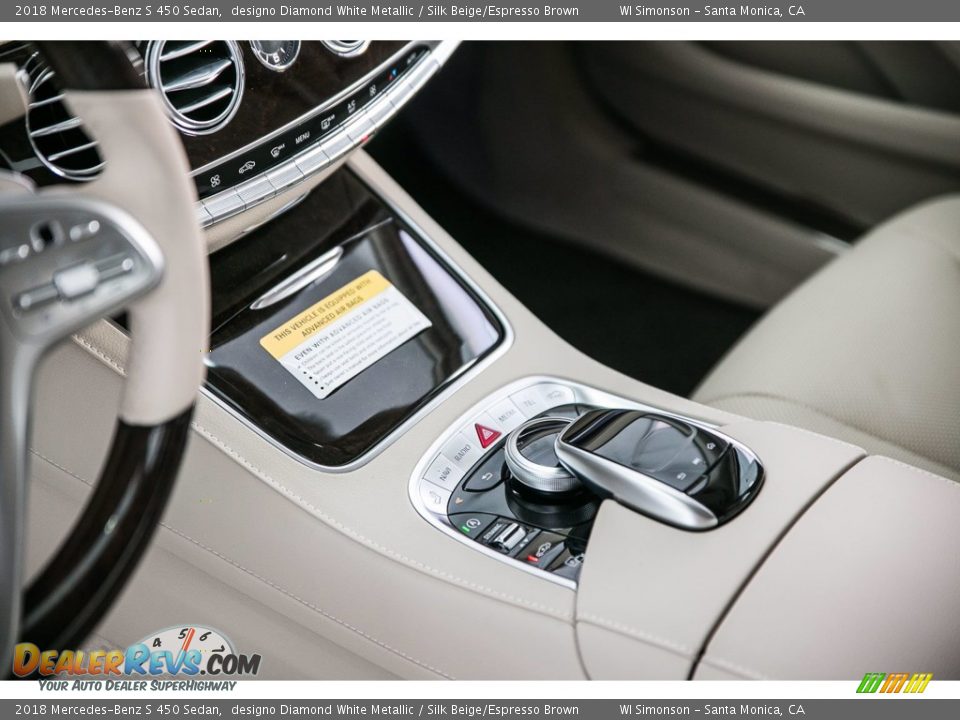 2018 Mercedes-Benz S 450 Sedan designo Diamond White Metallic / Silk Beige/Espresso Brown Photo #7