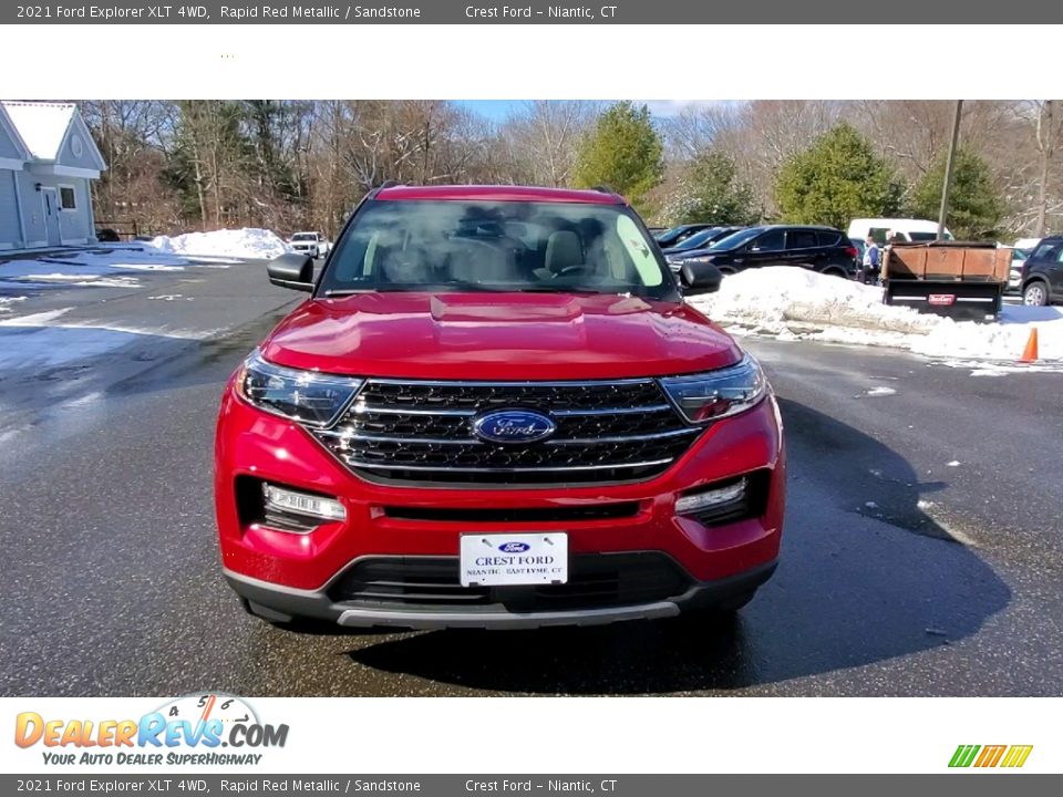 2021 Ford Explorer XLT 4WD Rapid Red Metallic / Sandstone Photo #2