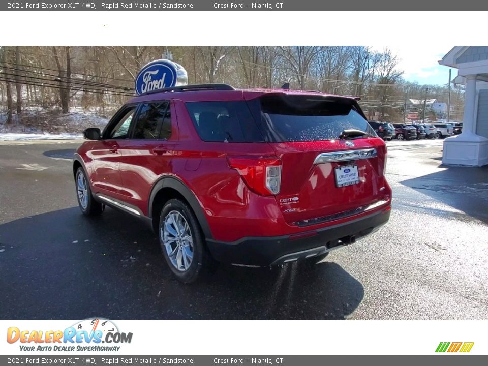 2021 Ford Explorer XLT 4WD Rapid Red Metallic / Sandstone Photo #5