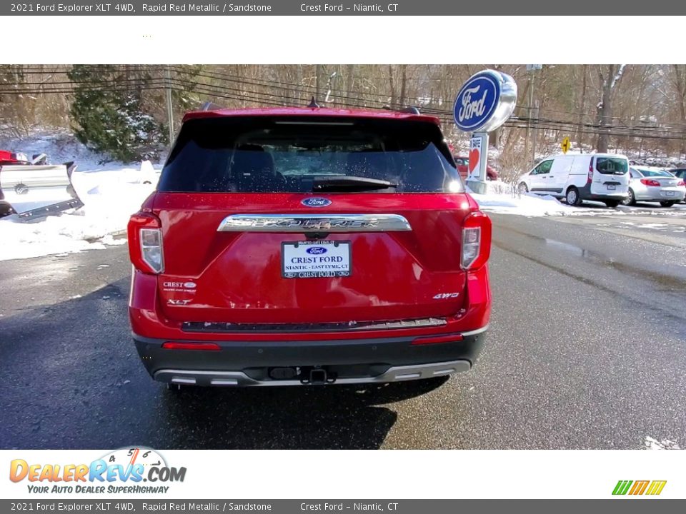 2021 Ford Explorer XLT 4WD Rapid Red Metallic / Sandstone Photo #6