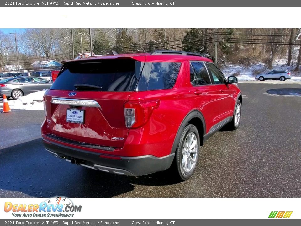 2021 Ford Explorer XLT 4WD Rapid Red Metallic / Sandstone Photo #7