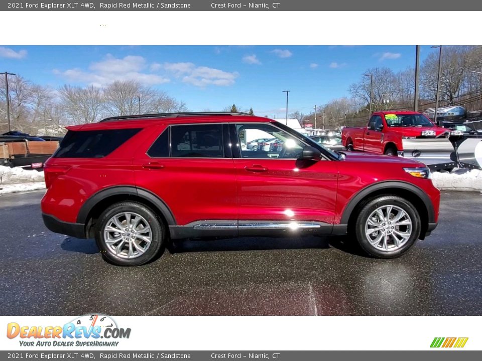 2021 Ford Explorer XLT 4WD Rapid Red Metallic / Sandstone Photo #8