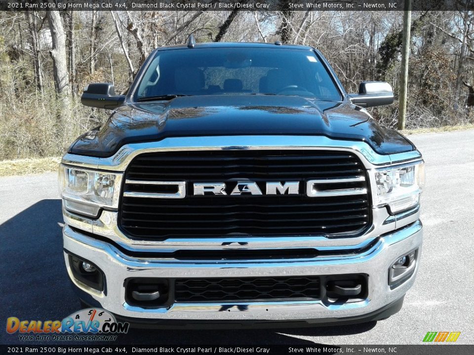 2021 Ram 2500 Big Horn Mega Cab 4x4 Diamond Black Crystal Pearl / Black/Diesel Gray Photo #3