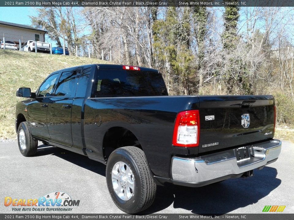 2021 Ram 2500 Big Horn Mega Cab 4x4 Diamond Black Crystal Pearl / Black/Diesel Gray Photo #9