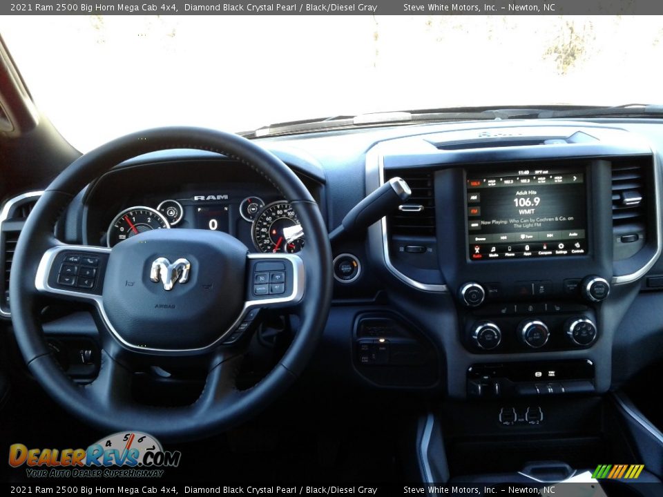 2021 Ram 2500 Big Horn Mega Cab 4x4 Diamond Black Crystal Pearl / Black/Diesel Gray Photo #19