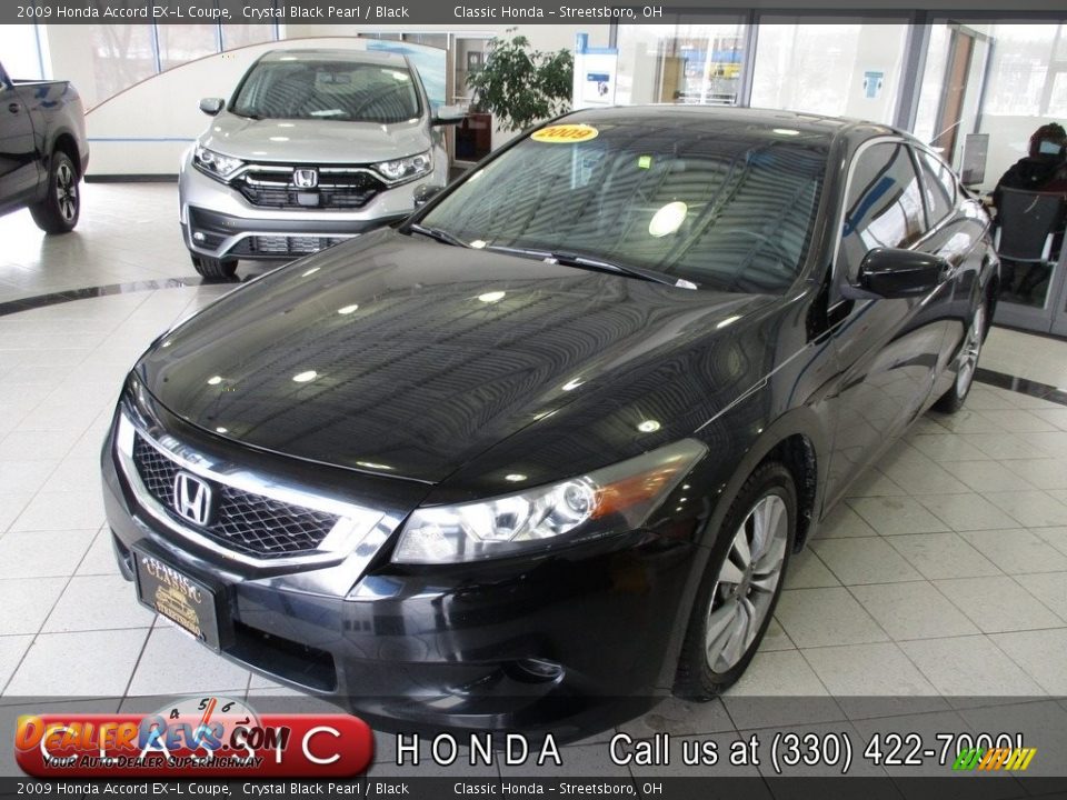 2009 Honda Accord EX-L Coupe Crystal Black Pearl / Black Photo #1