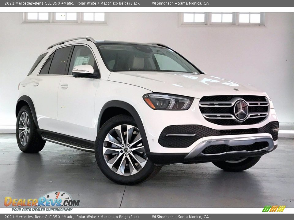 2021 Mercedes-Benz GLE 350 4Matic Polar White / Macchiato Beige/Black Photo #12