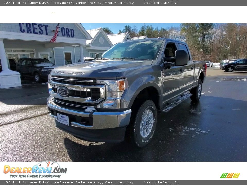 2021 Ford F250 Super Duty XL Crew Cab 4x4 Carbonized Gray / Medium Earth Gray Photo #3