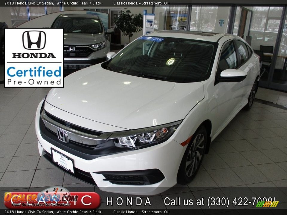 2018 Honda Civic EX Sedan White Orchid Pearl / Black Photo #1