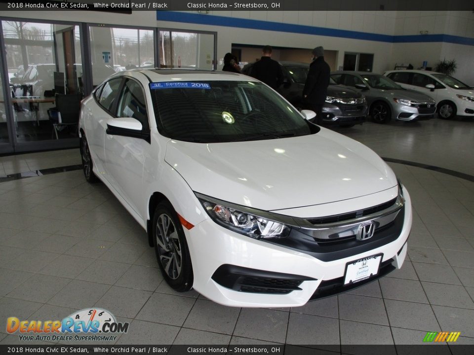 2018 Honda Civic EX Sedan White Orchid Pearl / Black Photo #3