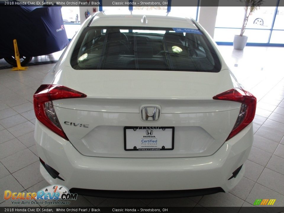 2018 Honda Civic EX Sedan White Orchid Pearl / Black Photo #8