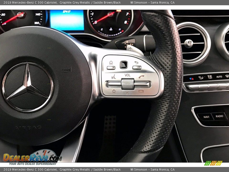 2019 Mercedes-Benz C 300 Cabriolet Steering Wheel Photo #22