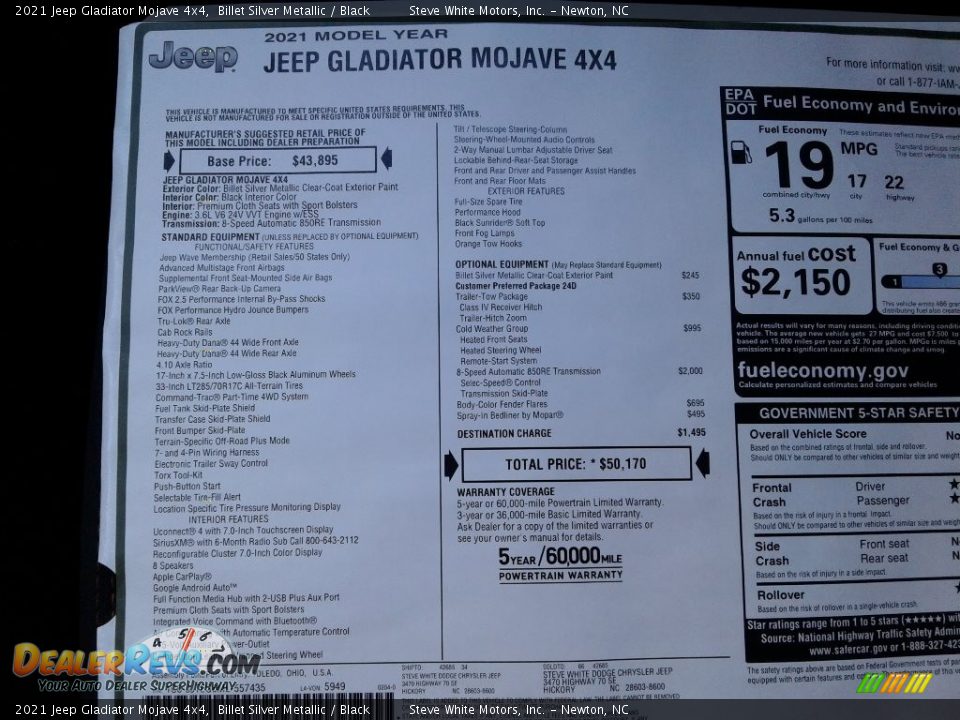 2021 Jeep Gladiator Mojave 4x4 Billet Silver Metallic / Black Photo #28