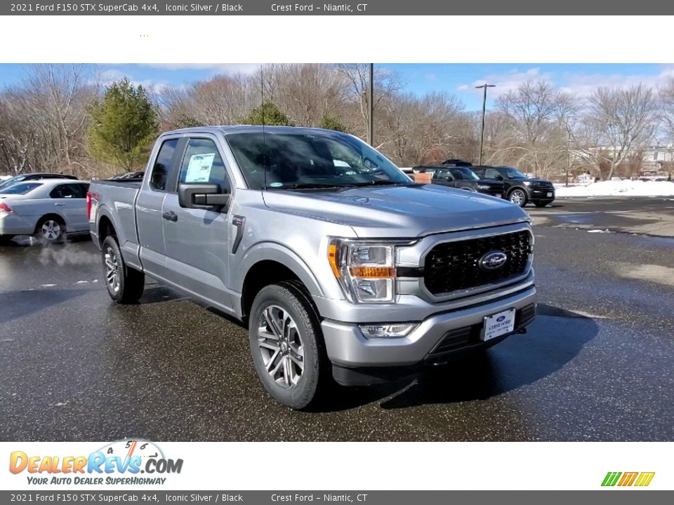 2021 Ford F150 STX SuperCab 4x4 Iconic Silver / Black Photo #1