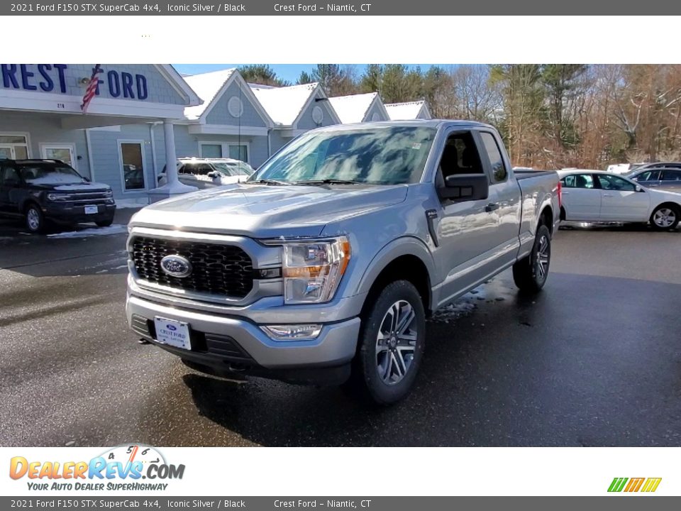 2021 Ford F150 STX SuperCab 4x4 Iconic Silver / Black Photo #3