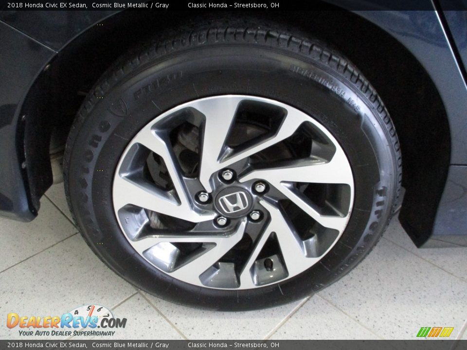 2018 Honda Civic EX Sedan Cosmic Blue Metallic / Gray Photo #6