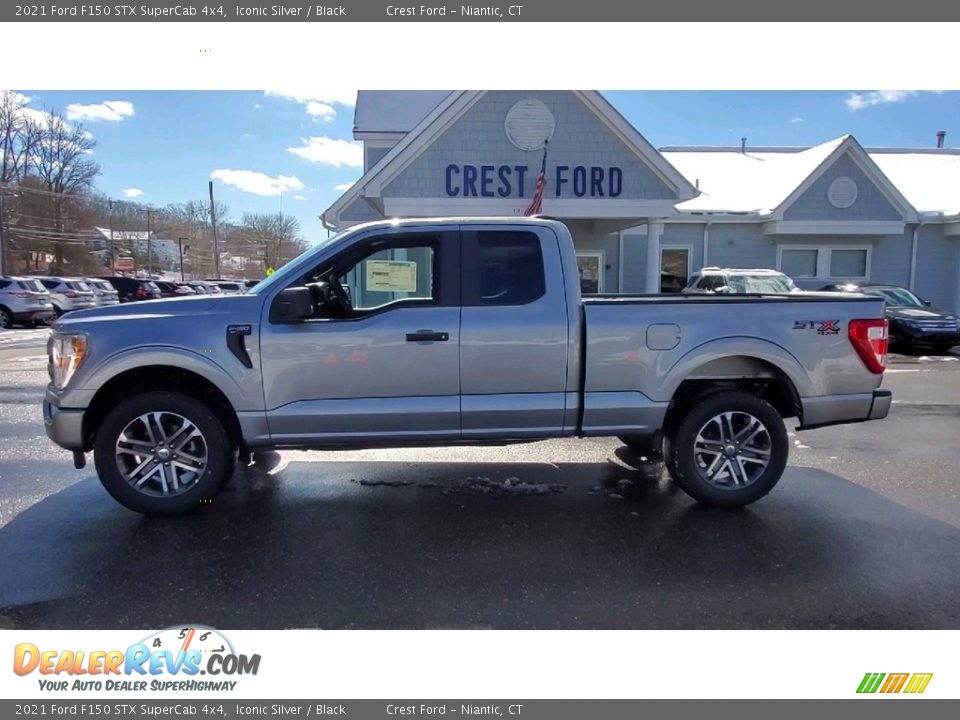 2021 Ford F150 STX SuperCab 4x4 Iconic Silver / Black Photo #4