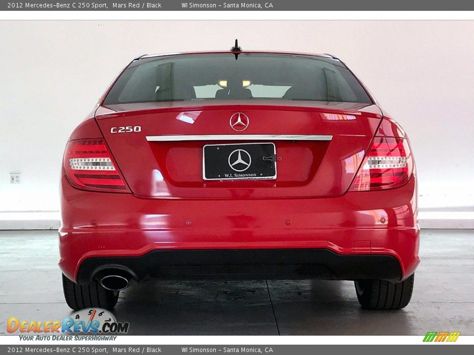 2012 Mercedes-Benz C 250 Sport Mars Red / Black Photo #3