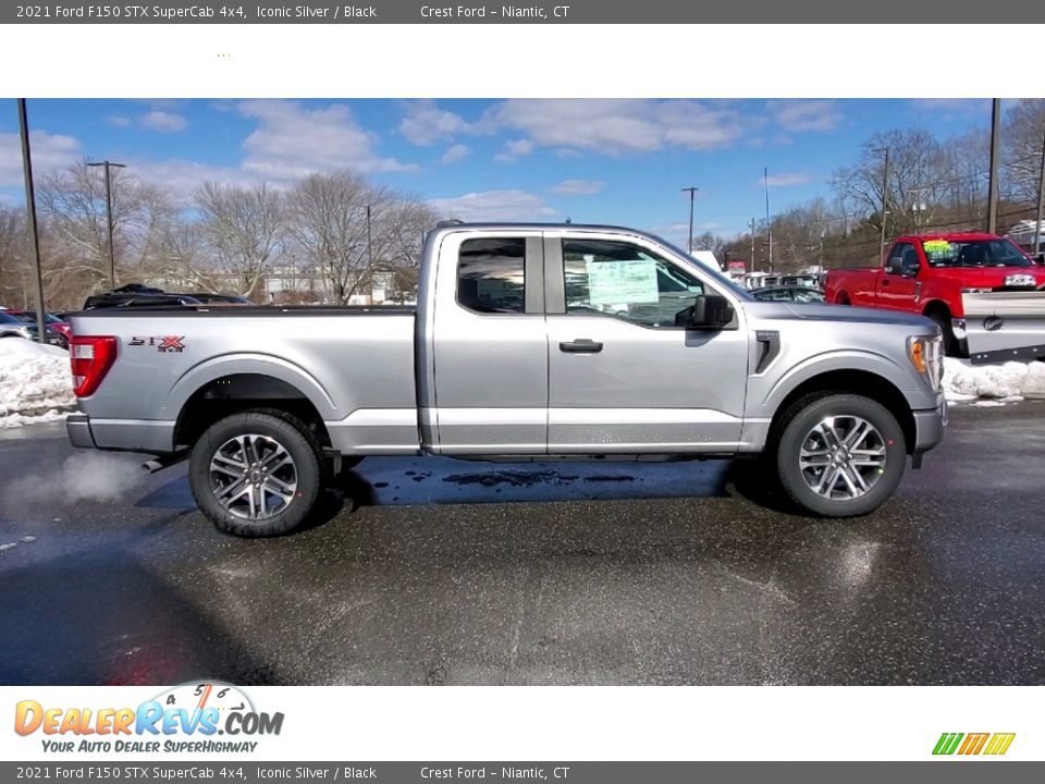 2021 Ford F150 STX SuperCab 4x4 Iconic Silver / Black Photo #8