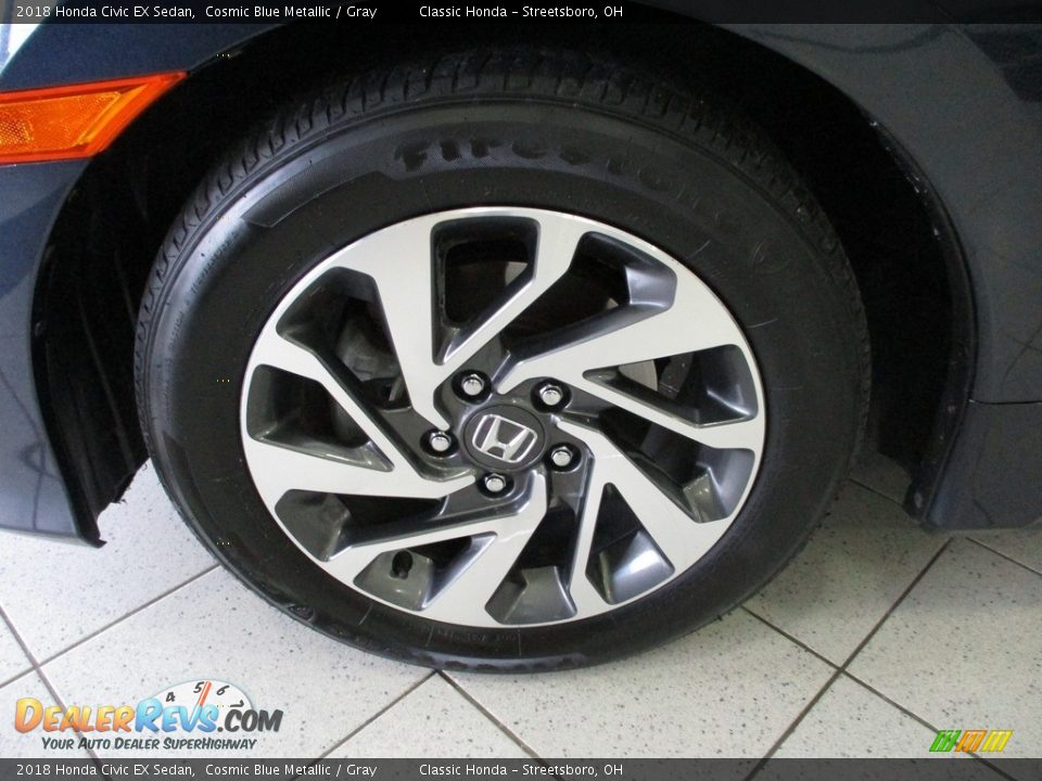 2018 Honda Civic EX Sedan Cosmic Blue Metallic / Gray Photo #12