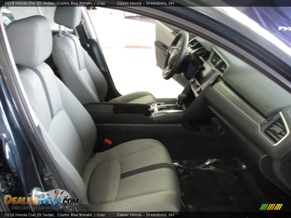 2018 Honda Civic EX Sedan Cosmic Blue Metallic / Gray Photo #16