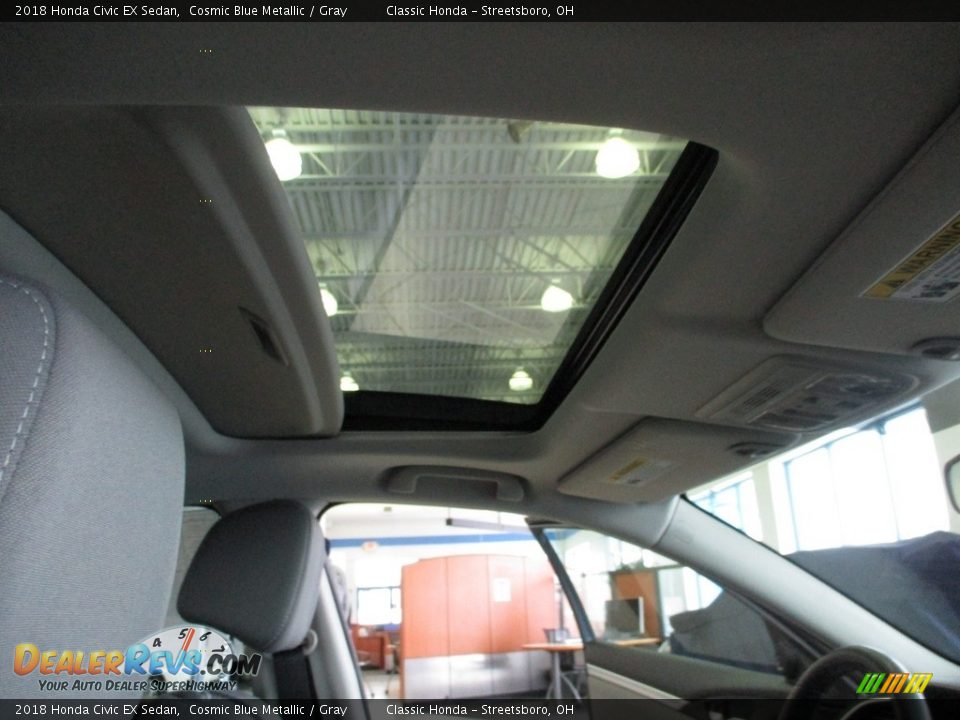 2018 Honda Civic EX Sedan Cosmic Blue Metallic / Gray Photo #17