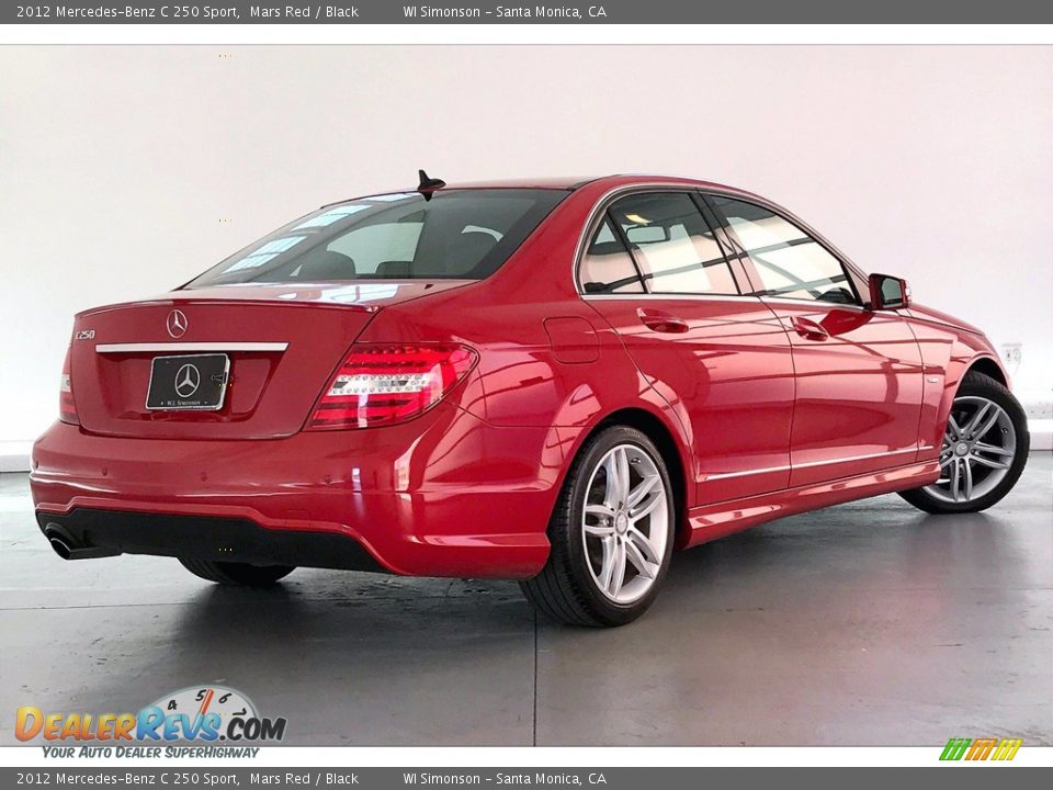 2012 Mercedes-Benz C 250 Sport Mars Red / Black Photo #13