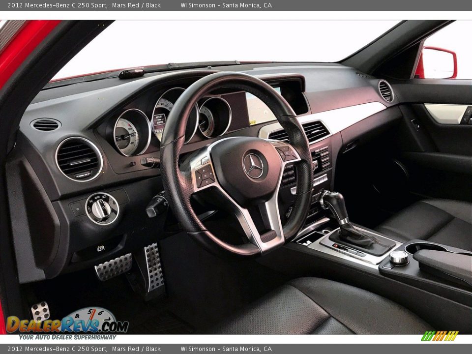 2012 Mercedes-Benz C 250 Sport Mars Red / Black Photo #14