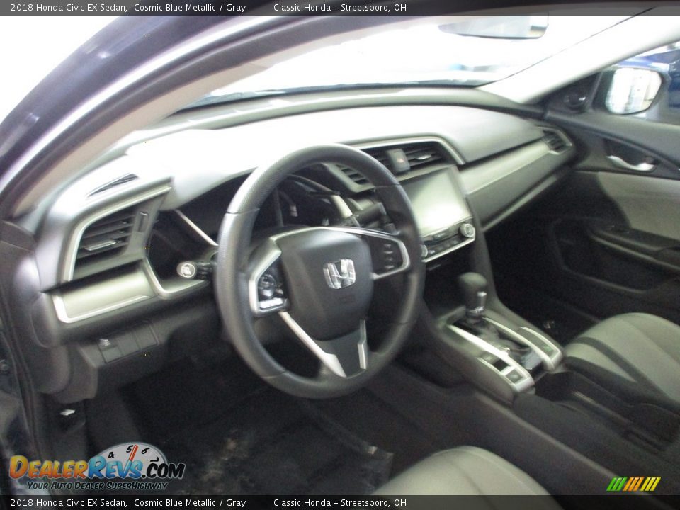 2018 Honda Civic EX Sedan Cosmic Blue Metallic / Gray Photo #27